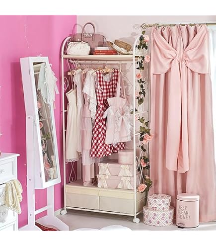 花柄ピンクハンガーラック Amazon.co.jp: 萩原 KHR-3164PI ピンク ハンガーラック : ホーム＆キッチン